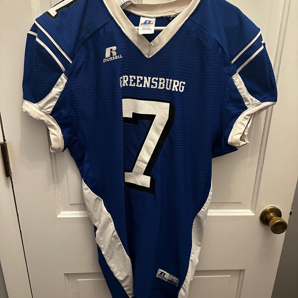 Russell Athletic Men's Blue and White Sports Jersey